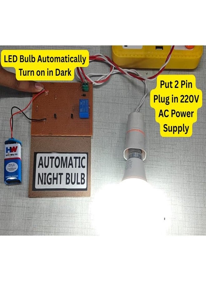 ESPtronics STEM Science Project for Class 12 Students and School Kids - Automatic ON Off Night Bulb Working Model Kit Using LDR Sensor and Transistor - Image 4
